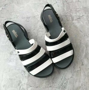 white platform jelly sandals