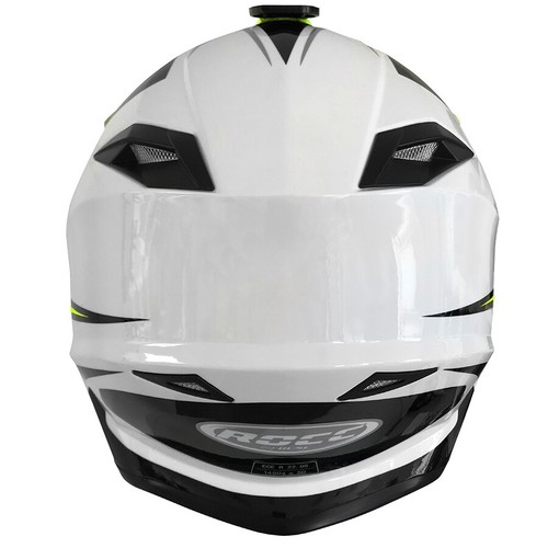 Casco Cross ROCC 712 amarillo neón blanco blanco amarillo gel Enduro - Imagen 2 de 2
