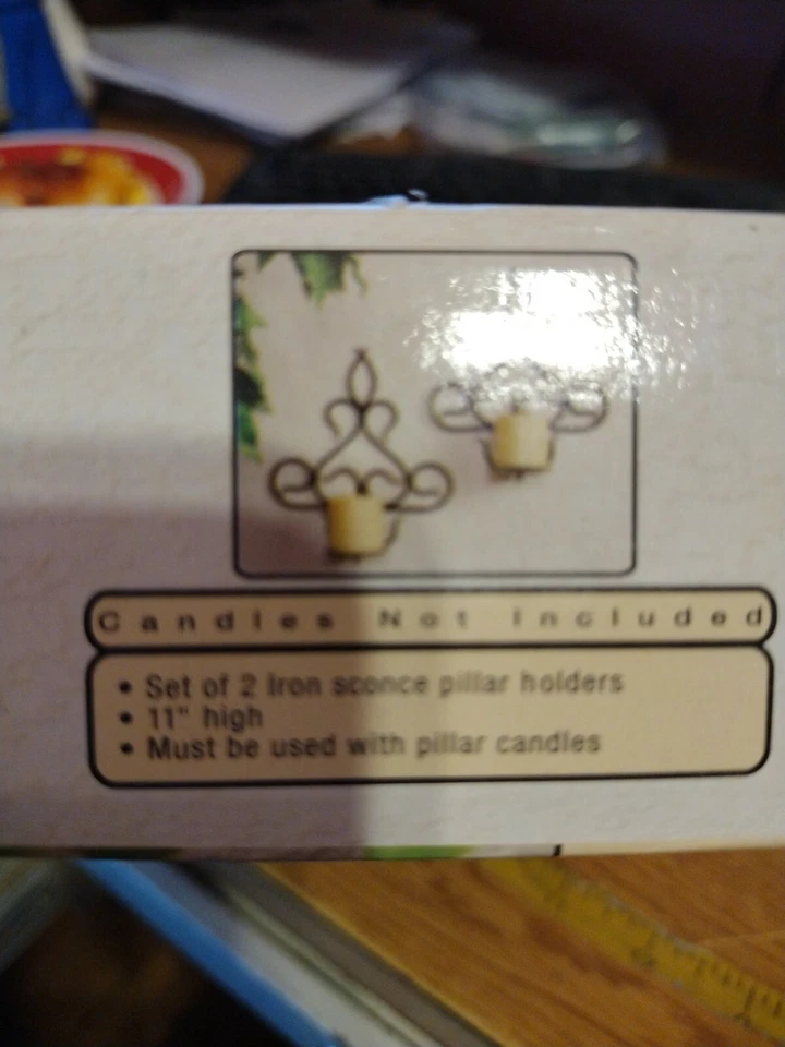 Conjunto de 2 arandelas de parede folha de ferro Home Accents com suportes Tealight - Imagem 3 de 3