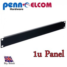 Image of 1 U 19” Blank Rack Panel With Black Finish