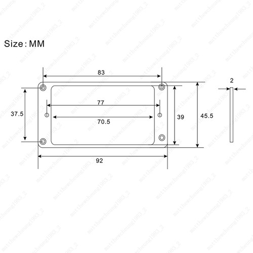 2Pcs Metal Flat Bottom Humbucker Guitar Pickup Ring Pickup Frames For SG 3Colors - Picture 3 of 6