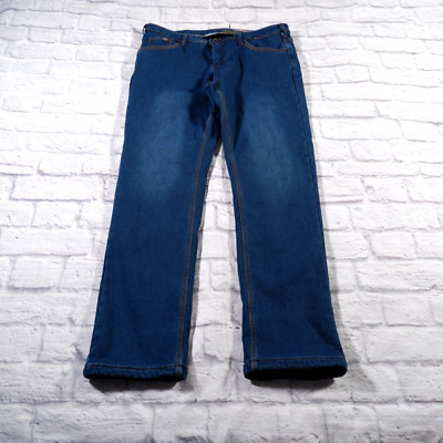 NWT River & Rose Medium wash Fleece Lined Mid Rise Womens Blue Jeans Sz 10