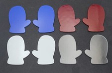 Pair of Mittens 96 COE Precut Glass Shapes 2 Choice Red White Clear Blue