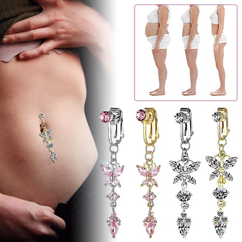 Belly Bars Navel Button Bar Ring Gem Dangle Dangly Body Piercing D7 - Picture 2 of 20