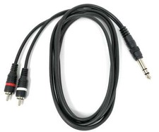 RiteAV 10FT 1/4" 6.3mm TRS Stereo Male-Dual RCA Stereo Male Cable