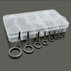 75Pcs Ceramic 8 Sizes Fishing Rod Guide Tips Top Eye Rings Line Repair Kit Set