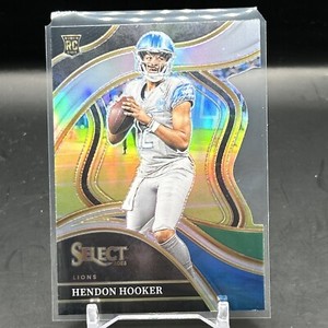 2023 Panini Select Hendon Hooker #268 Club Level Black & Green Prizm Die Cut RC