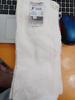 Tommy's Tectile 3 pk White Hand Towels