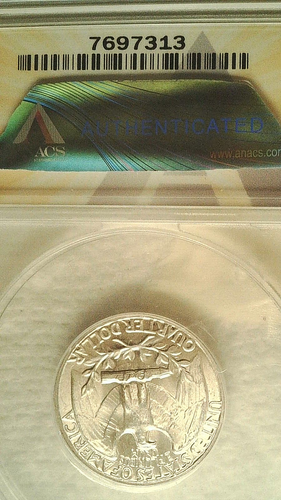 1964 Washington Quarter ANACS MS 65 - Picture 4 of 4