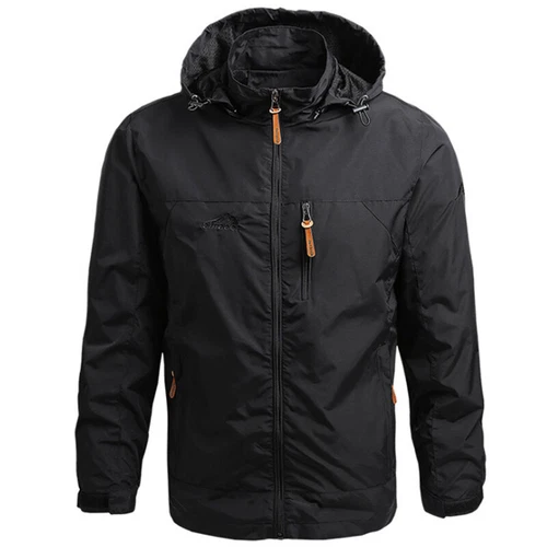 Herren Wasserabweisend Reißverschluss Kapuze Windbreaker Wandern Taktische Jacke Mäntel - Bild 11 von 17