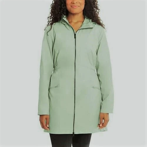 Kirkland Signature Ladies Hooded Lightweight Windbreaker Jacket Mint Large