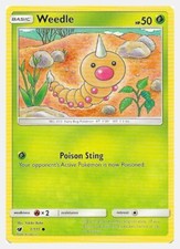 Weedle 1/111 Common SM Crimson Invasion Pokemon Card NM-Mint