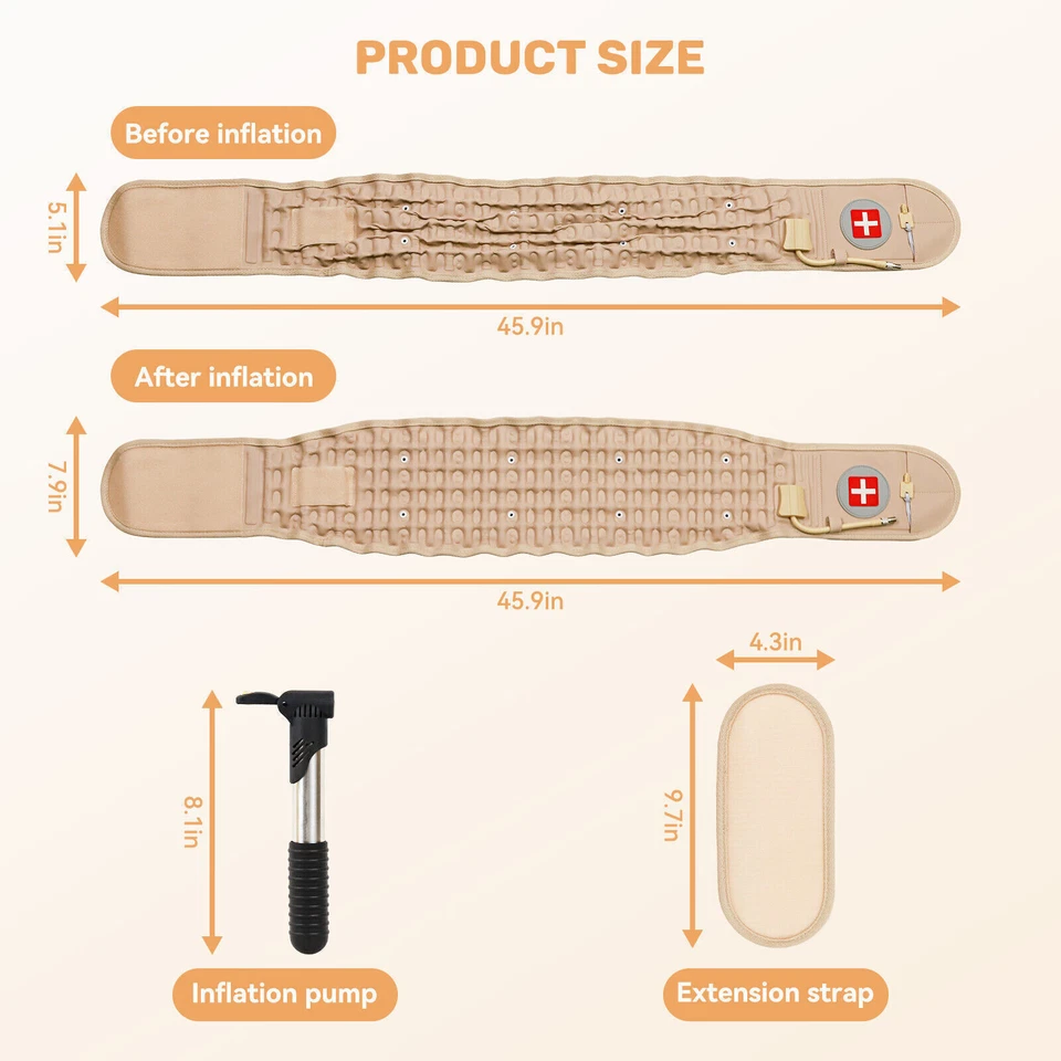 ⭐ Декомпрессионный поясничный ремень для снятия боли в пояснице новый - Изображение 3 из 4