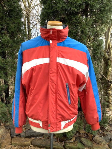 Vtg! OBERMEYER GORETEX Multicolor Lined/Insulated SKI JACKET Men's L-Hong Kong - Picture 3 of 14