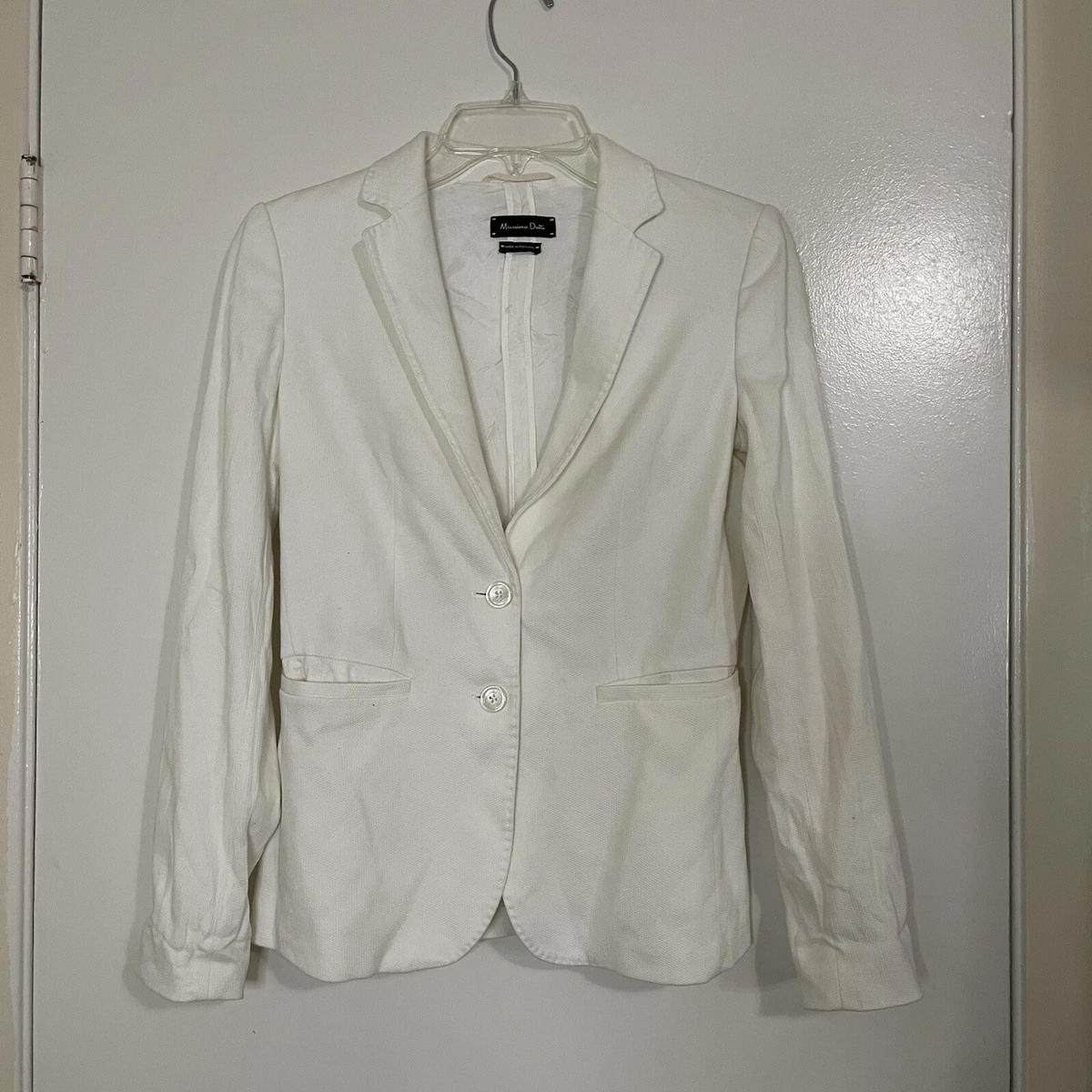 Massimo dutti white blazer cheap