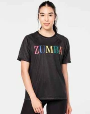 Zumba Prep Mesh Top - Bold Black ~ XS  S  M  L  ~ Free Ship! New!