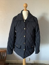 Sherwood Forest Lightly Padded Quilted Navy Hopton Jacket Size Uk 8