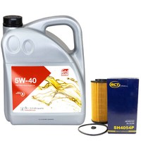 MotoröL Set 5W-40 5 Liter + ÖLfilter SH 4054 P FüR Hyundai Accent III
