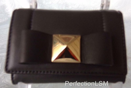 NWT Kate Spade Bow Terrace Darla en Asphalt Black Leather Backpack companion!! - Imagen 10 de 10
