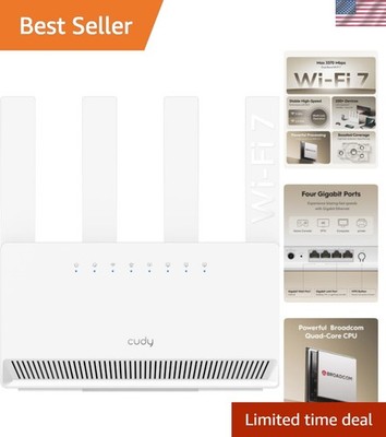Ultimate Wi-Fi 7 Router WR3600E - 4 Antennas & APP Control for Seamless Use