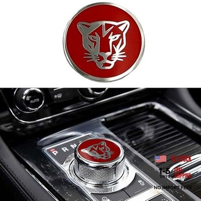 MAXDOOL Gear Shift Knob Cover Decoration Trim Sticker for Jaguar XF XE XJ F Red