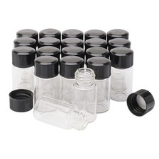 50pcs 3ml Mini Clear Small Empty Glass Bottles Sample Vials Jars with Screw Cap