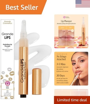 GrandeLIPS Hydrating Lip Plumper Serum - Fuller, Glossy Lips Without Stings