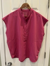 FIGS Rafaela Oversized Scrub Top Electric Orchid Women’s XL Technical WXXSW1003