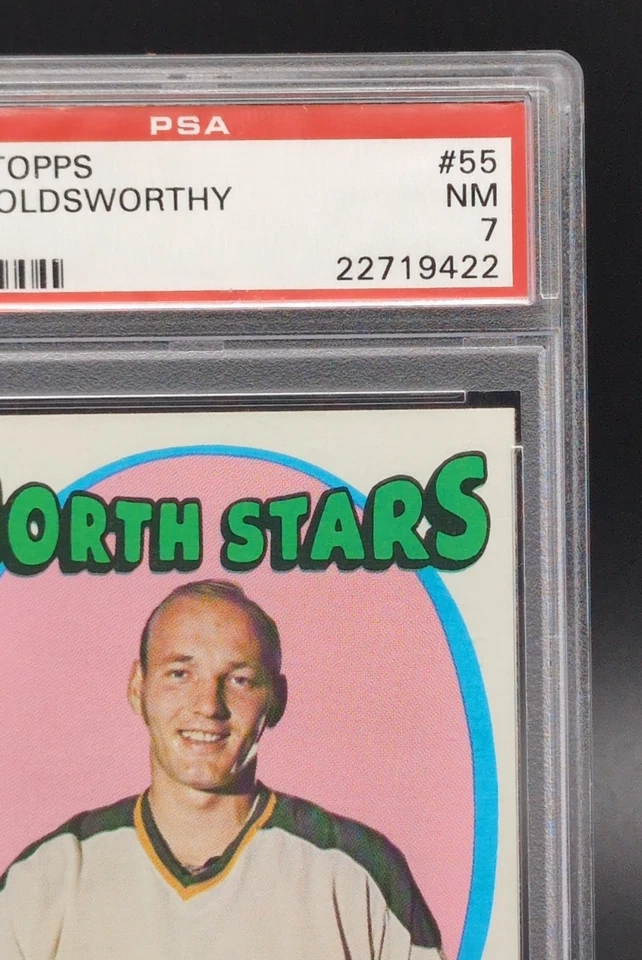 1972 Topps Bill Goldsworthy #115 PSA 7 NM-MT – Minnesota North Stars – Vintage - Image 3 of 4