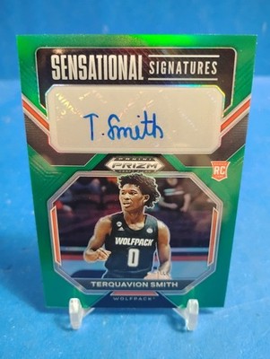 2023-24 Panini Prizm Sensational Auto Green #SS-TQS Terquavion Smith