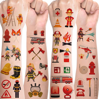 10 BläTter Feuerwehr Kindertattoos Set TemporäRe Tattoos Feuerwehrmann