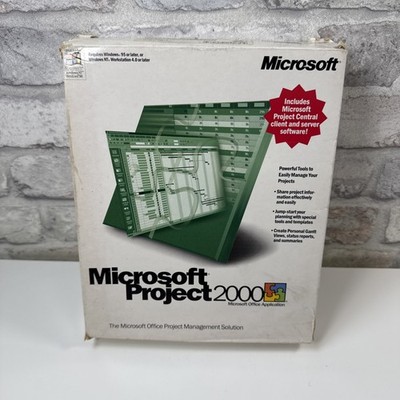 MICROSOFT PROJECT 2000 VINTAGE PC WINDOWS 95 oder höher | Boxed Big Box
