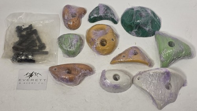 #ad Everett Avery Rock Climbing Holds Set Kids Indoor Wall Kit w Bolts Hardware New $89.99