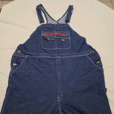 Genuine Dickies Men's Bib 2XLR Blue Overalls Mechanic Carpenter 52X32