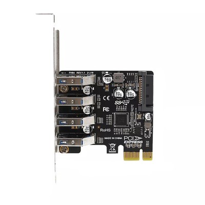 4-Port PCIe USB 3.0 HUB Adapter Expansion Card 5Gbps VL805 PCI-E X1 for Desktop