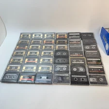 Lot of 42 Vintage 90 Min Cassette Tapes Maxell TDK Sony High Bias Audio Blank