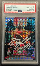 DRAKE LONDON Rookie Auto 2022 Mosaic Genesis Prizm PSA 10 Gem Mint SSP Case Hit