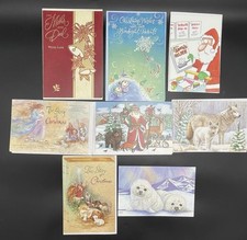 Lot Of 8 Christmas Greeting Cards with Matching Envelopes Except One