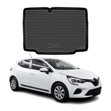 Kofferraummatte Laderaumwanne für Renault Clio V 2019-2025 TPE Schwarz 1 tlg