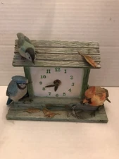 Marjolein Bastin Sketchbook Bird Feeder Tabletop Clock by Hallmark.Untested