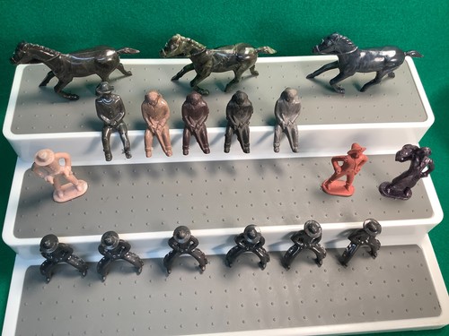 VINTAGE REL HARD PLASTIC COWBOY AND HORSE 60MM FIGURES - Picture 9 of 9