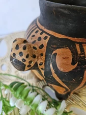 Brazilian Juruna/Yudja Ceramic Vase Pot Turtle Hand Made Vessel Marked