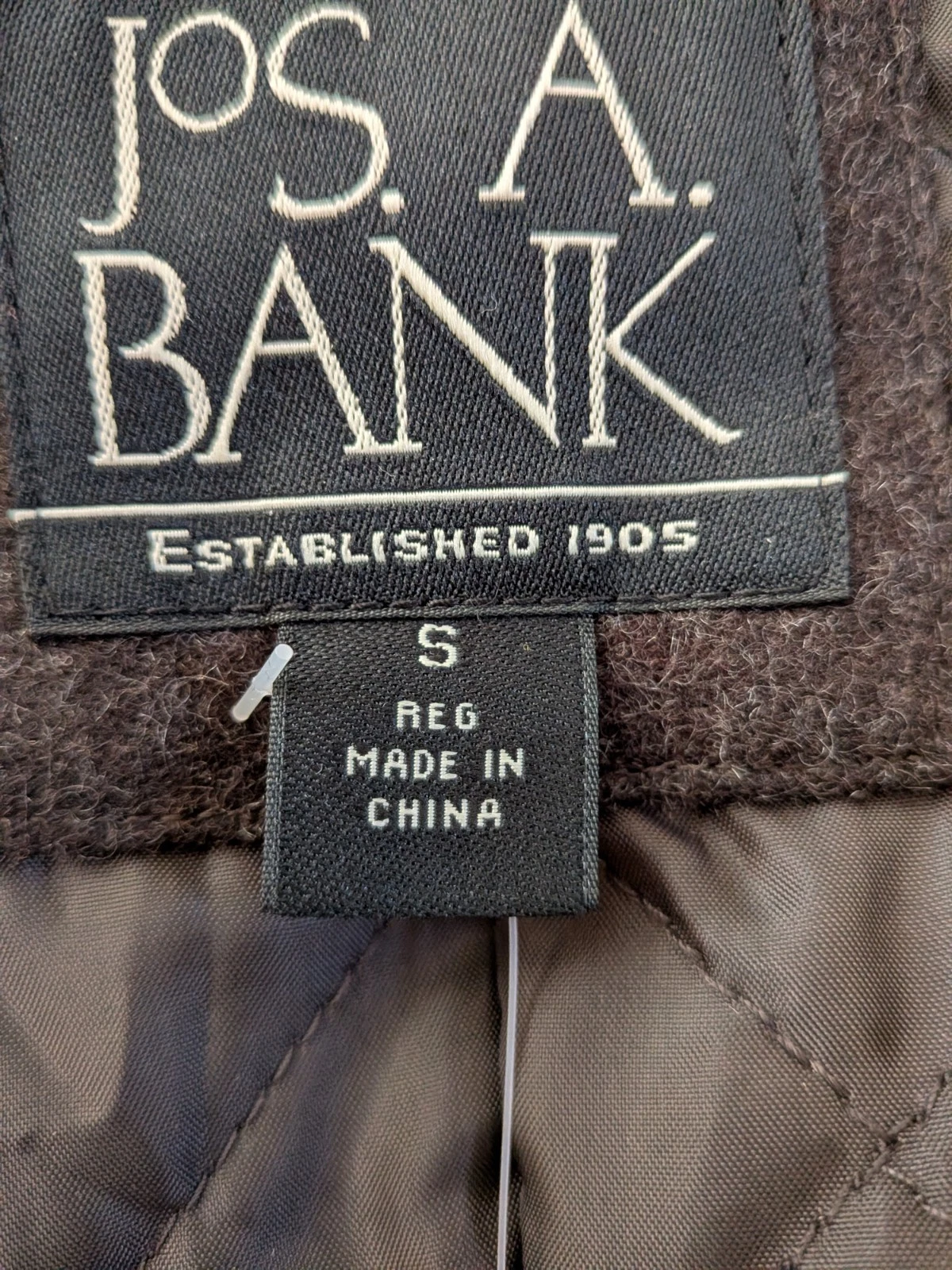 Jos. A. Bank Men’s Wool Blend Quilted Lining Car Coat Jacket Size Small image 7