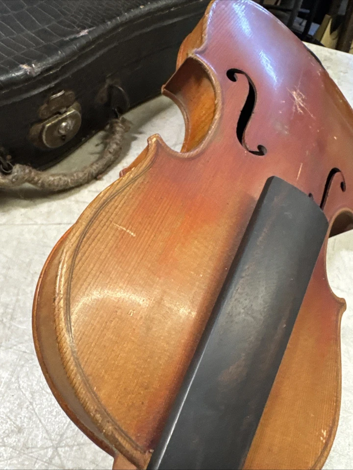 Antique 4/4 Violin Friedrich August Heberlein 1923 # 3168 Stradivarius copy - Image 4 of 4