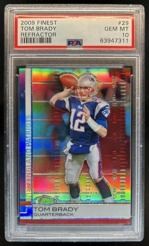 2009 Topps Finest Tom Brady Refractor #29 Patriots PSA 10 GEM MINT