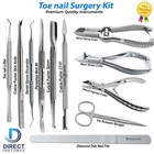 11 Pcs Chiropody Podiatry Ingrown Toe Nail Surgery Kit Manicure Pedicure Tools
