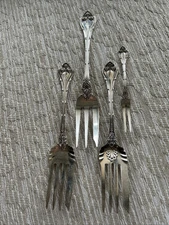 4 Whiting Empire Sterling Silver Assorted Types Of Forks