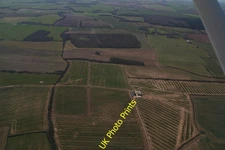 Photo 6x4 Across Hud Holes and the disused railway to Muckton Wood: aeria c2016