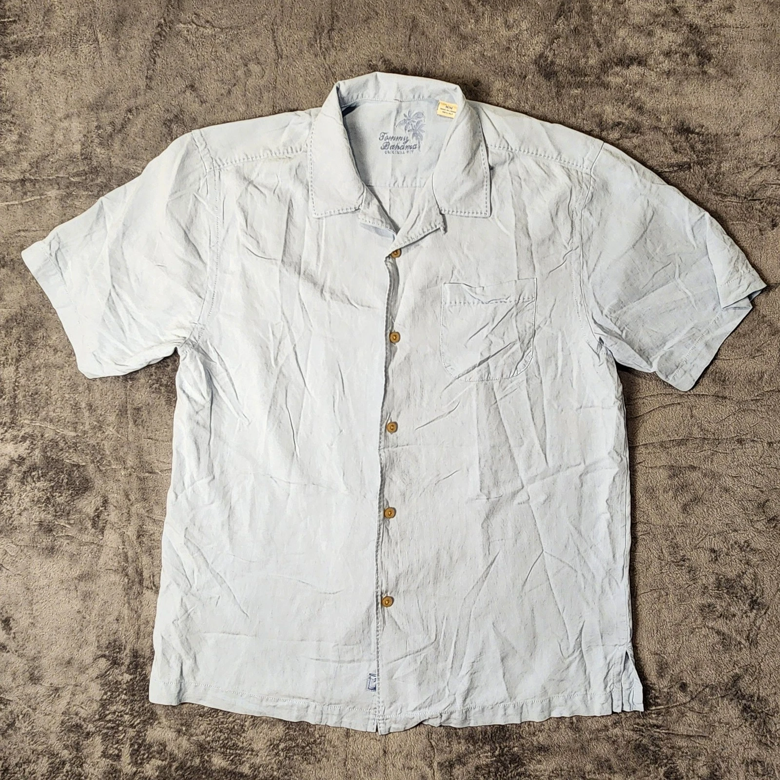 Tommy Bahama Shirt Mens M Blue Silk Linen Casual Short Sleeve Button Camp Beach
Opens in a new windo