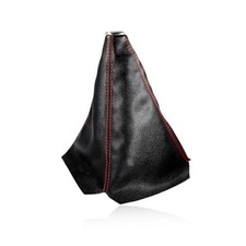 Car Shift Knob Dust Cover, Dustproof Leather Auto Gear Shift Knob Black  Red